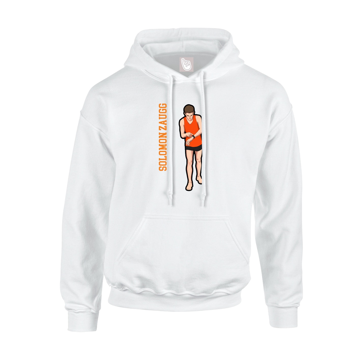 Hoodie — Name Vertical in White