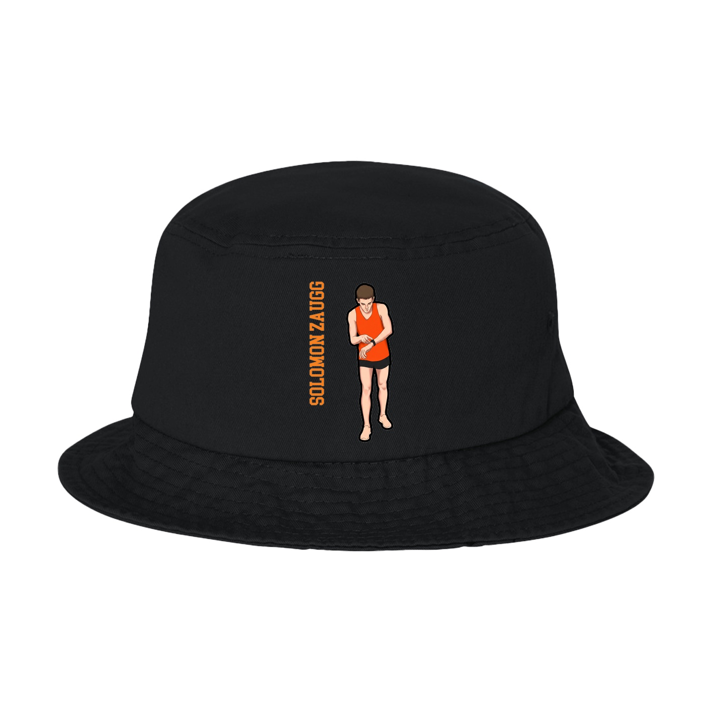 Bucket Cap — Name Vertical in Black
