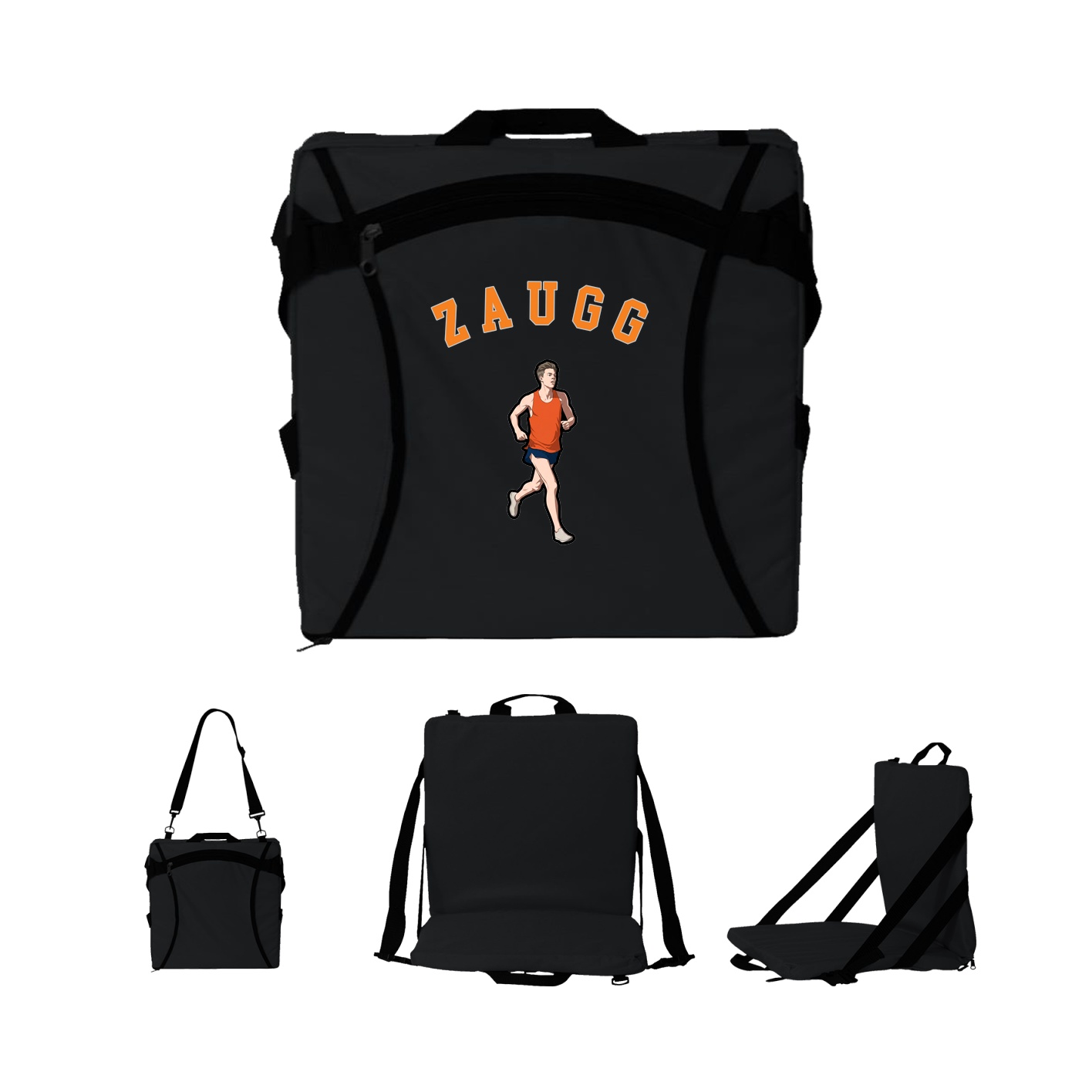 Folding Stadium Seat — Shirsey Arch in Black