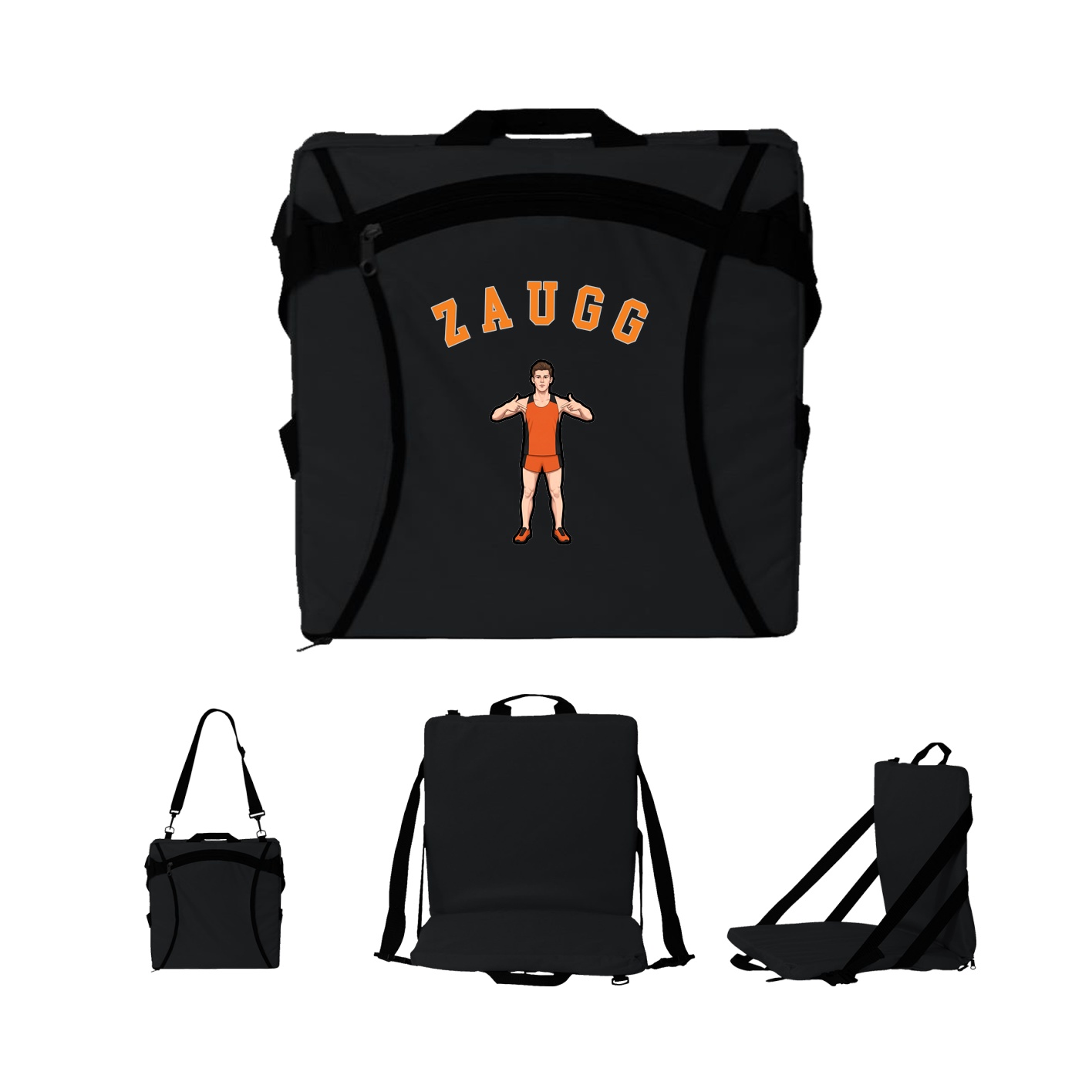 Folding Stadium Seat — Shirsey Arch in Black