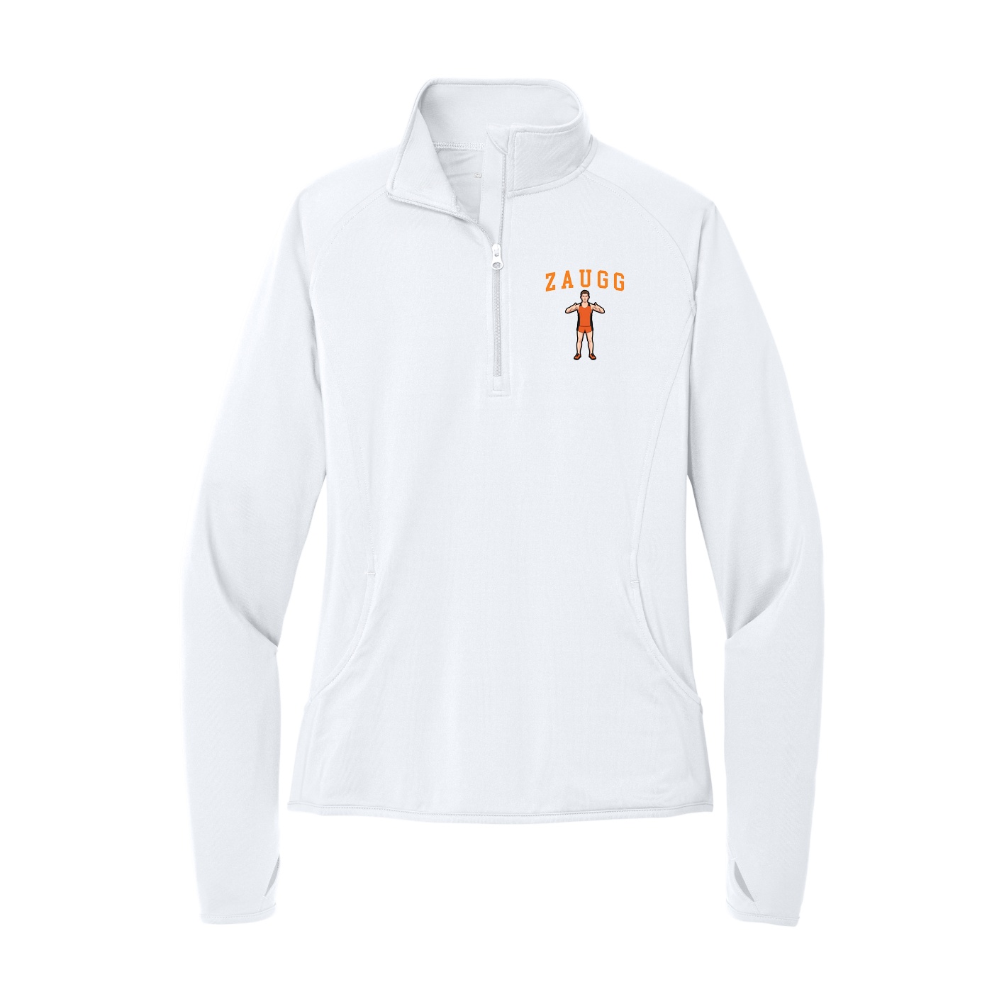 Women's Q-Zip Pullover — Shirsey in White