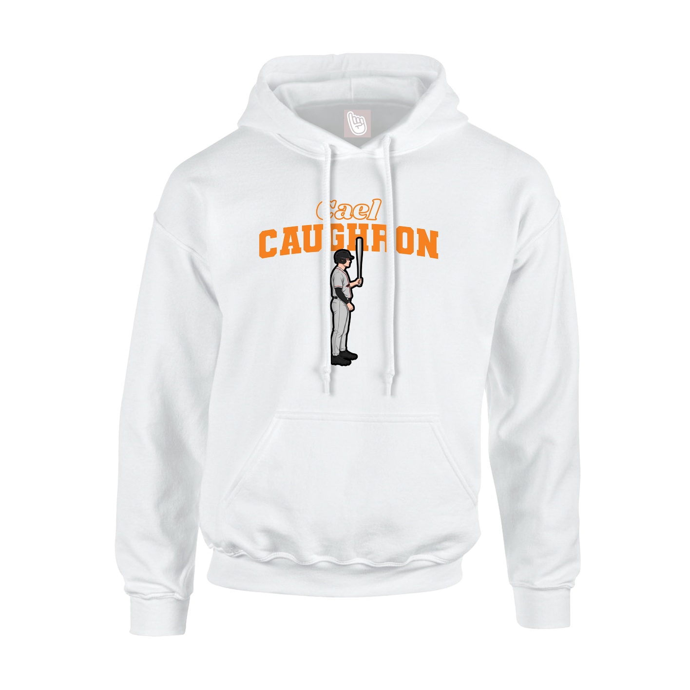 Hoodie — Name Arch in White