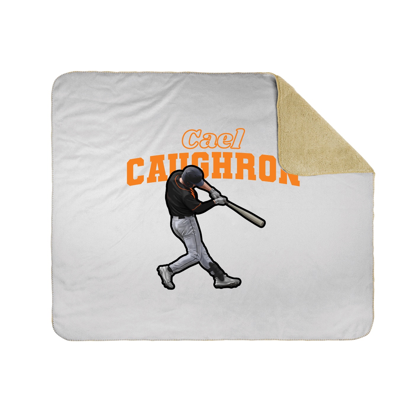 Throw Blanket — Name Arch in White