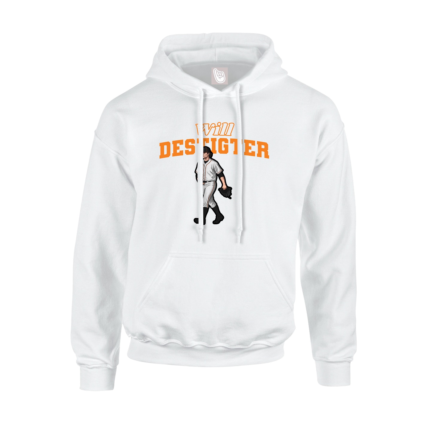 Hoodie — Name Arch in White