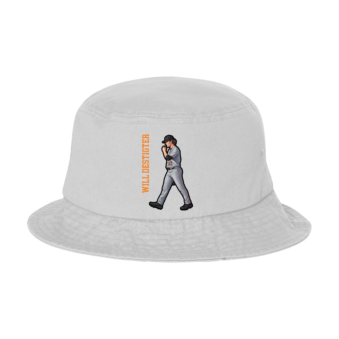 Bucket Cap — Name Vertical in White