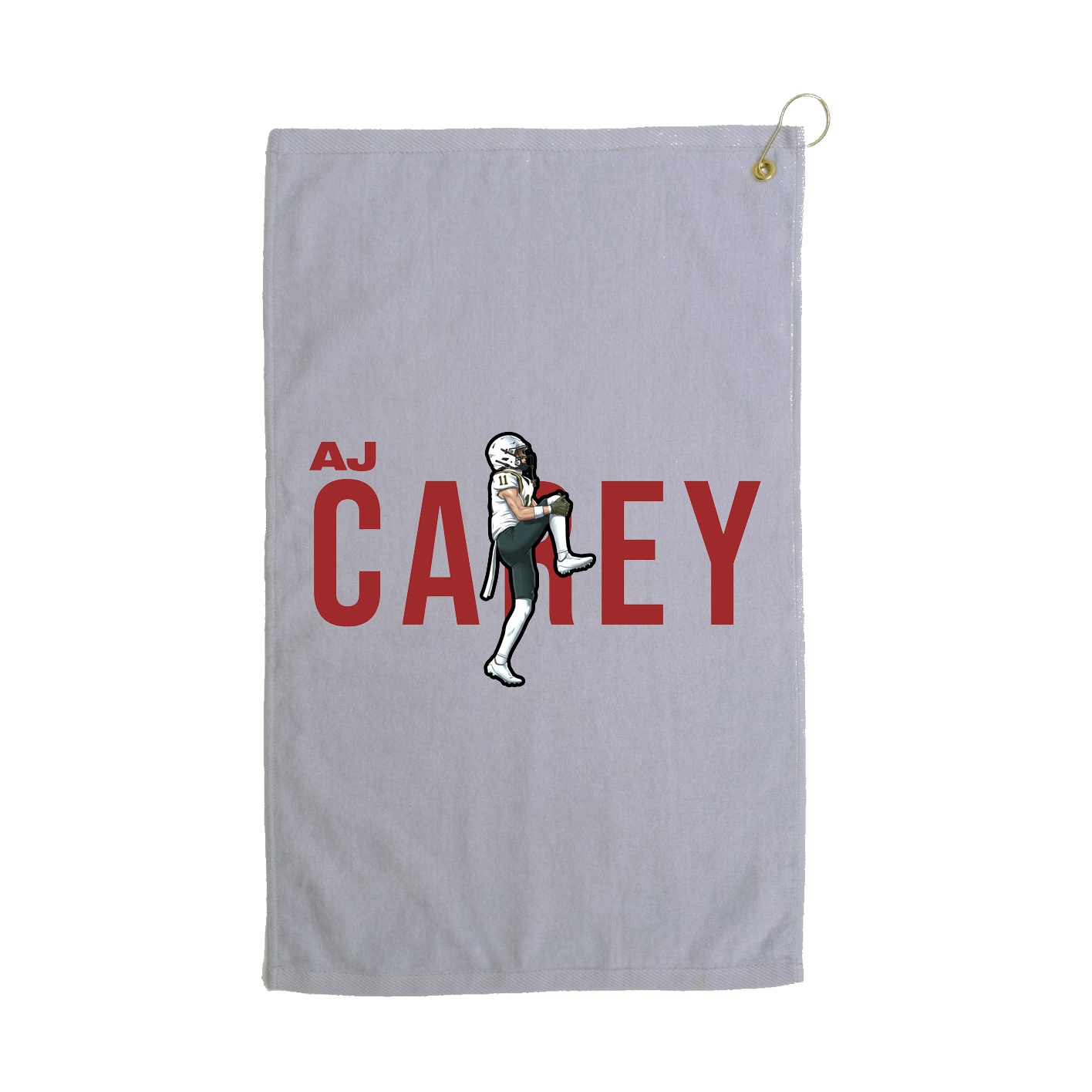 Golf Towel — Player Name in Grey