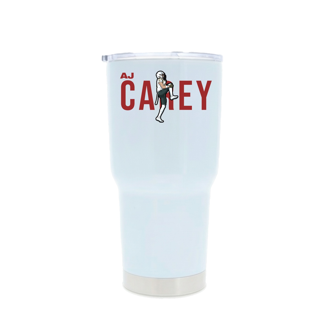 30oz Stainless Steel Tumbler — Player Name in White