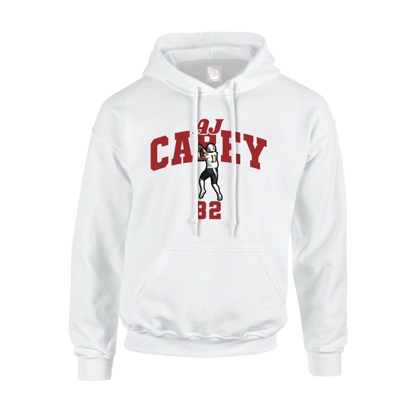 Youth Hoodie — Signature Arch in White