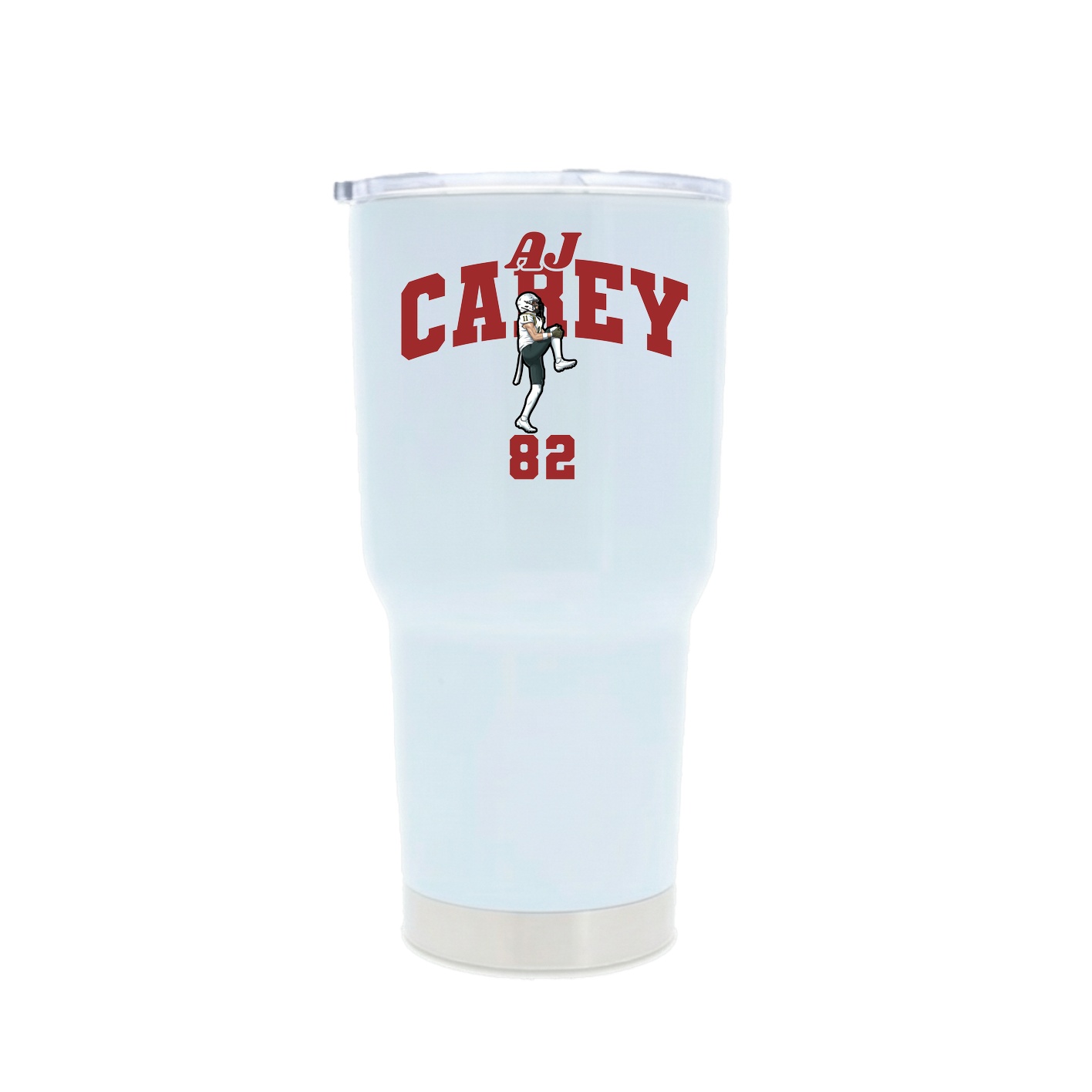 30oz Stainless Steel Tumbler — Signature Arch in White
