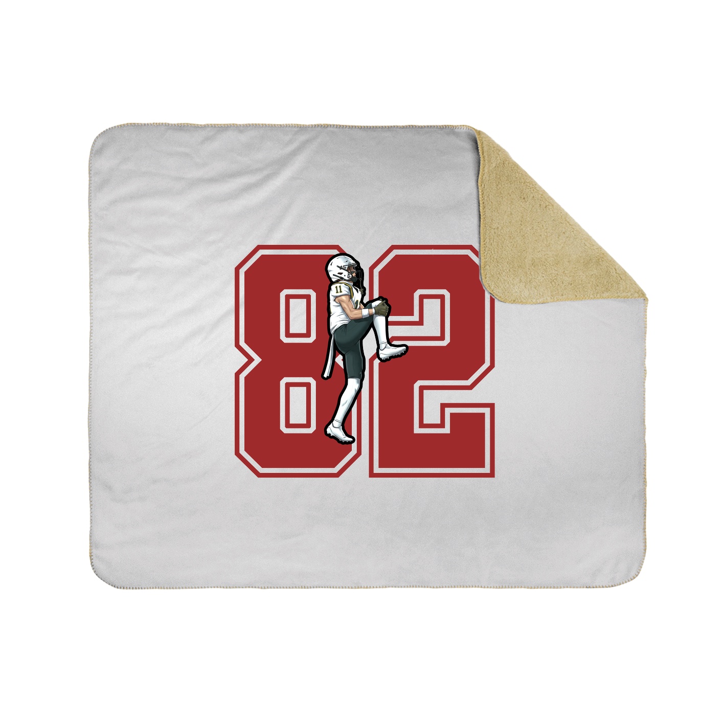 Throw Blanket — Number in White