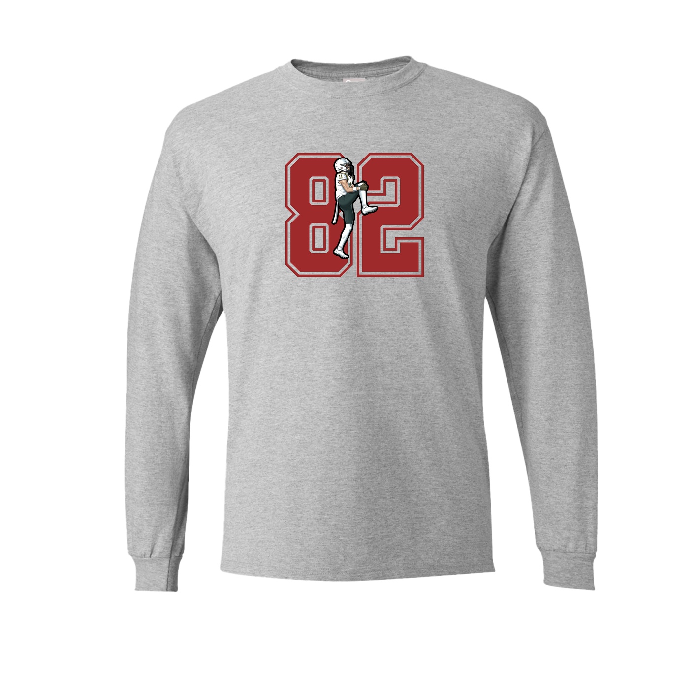 Long Sleeve Tee — Number in Grey