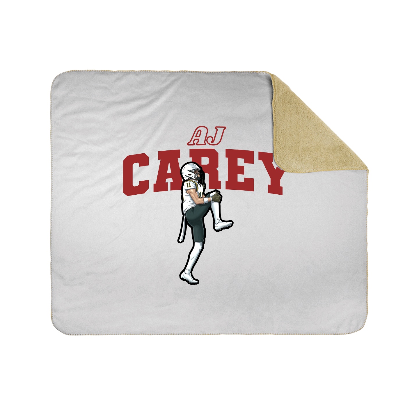 Throw Blanket — Name Arch in White