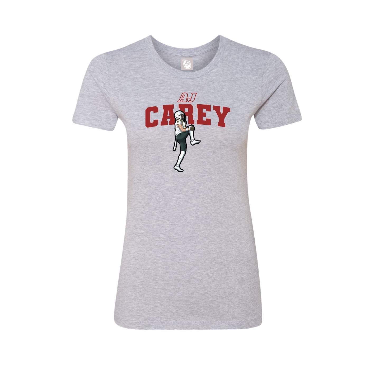 Womens Tee — Name Arch in Grey