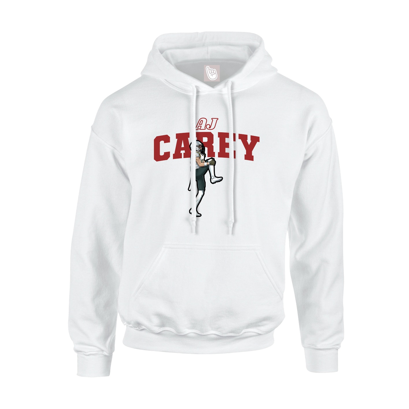 Hoodie — Name Arch in White