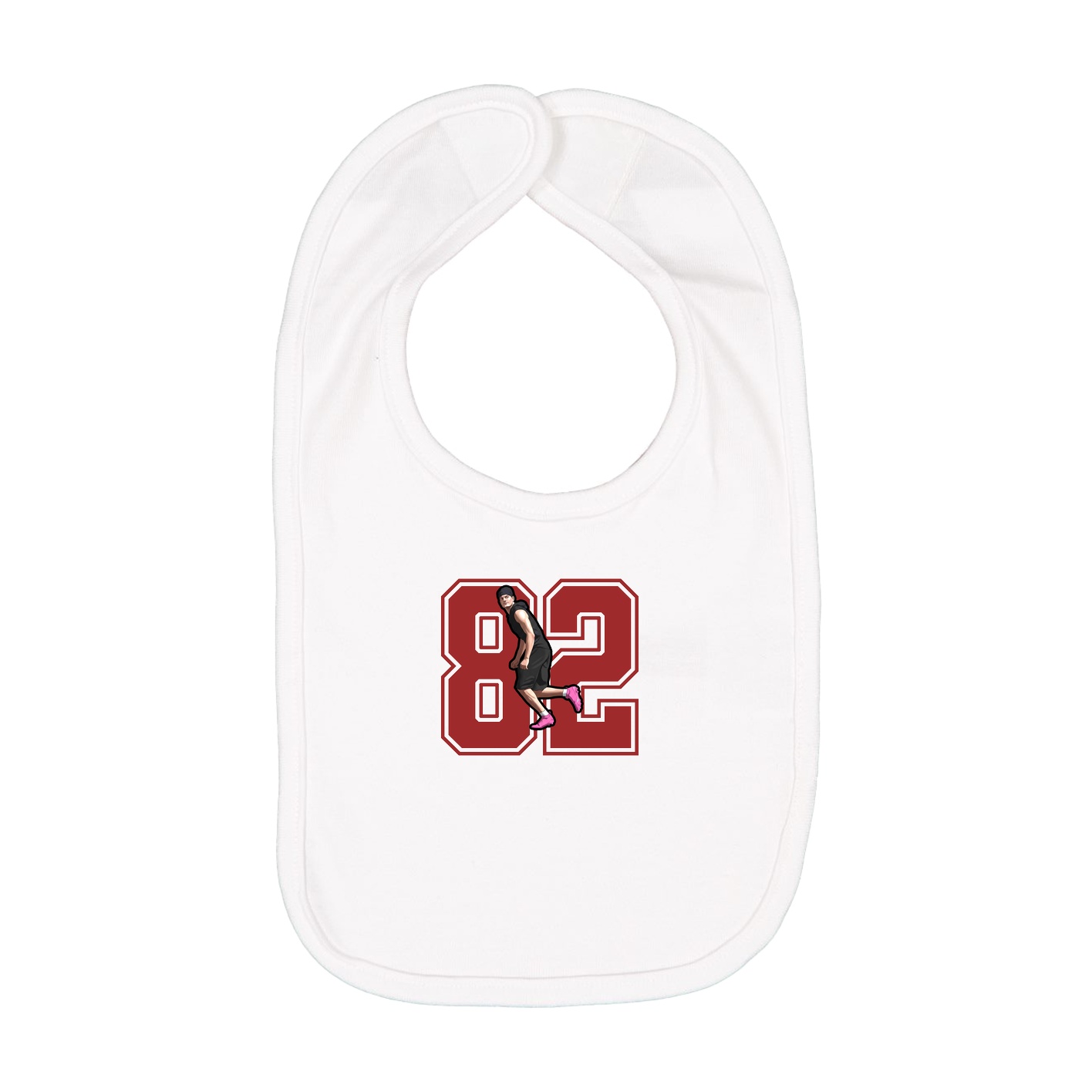 Infant Bib — Number in White