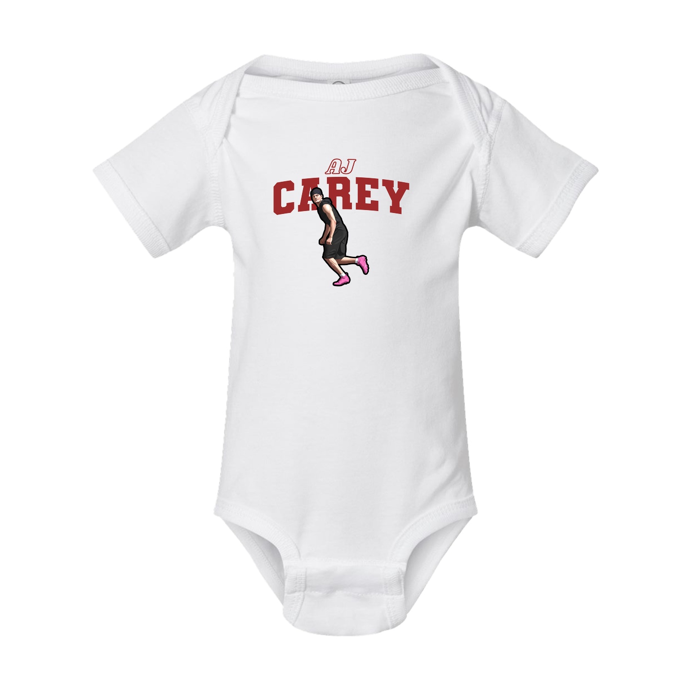 Baby Onesie — Name Arch in White