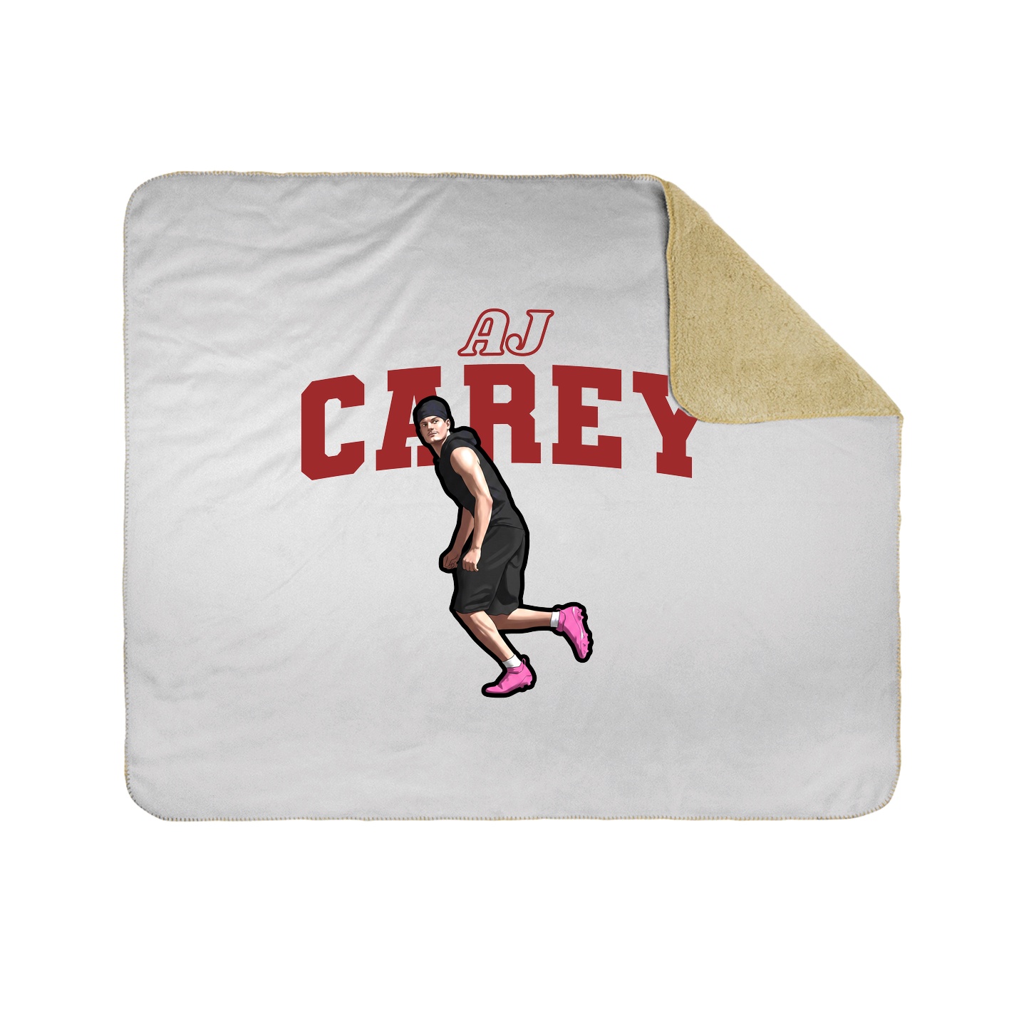 Throw Blanket — Name Arch in White