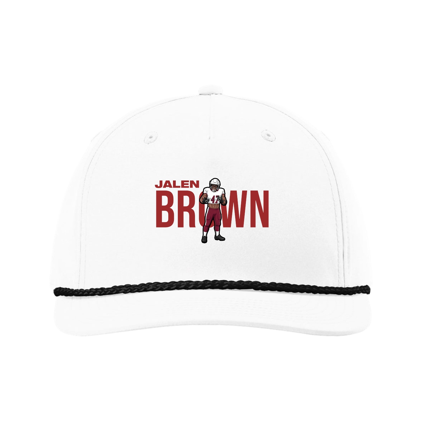 Five-Panel Classic Rope Cap — Player Name in White