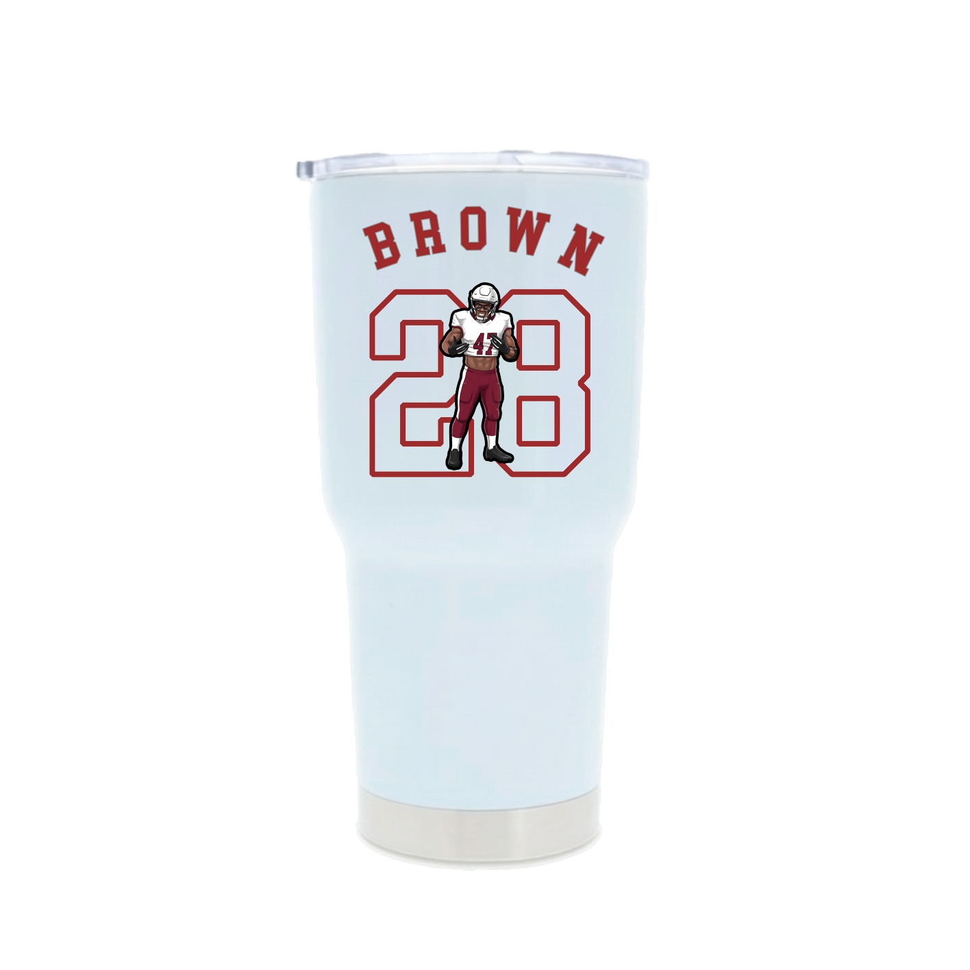 30oz Stainless Steel Tumbler — Shirsey Arch in White