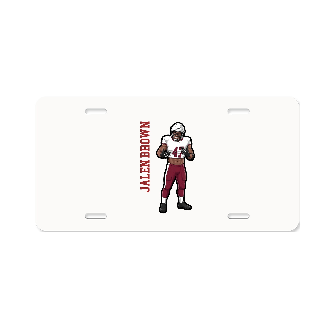 License Plate — Name Vertical in Classic