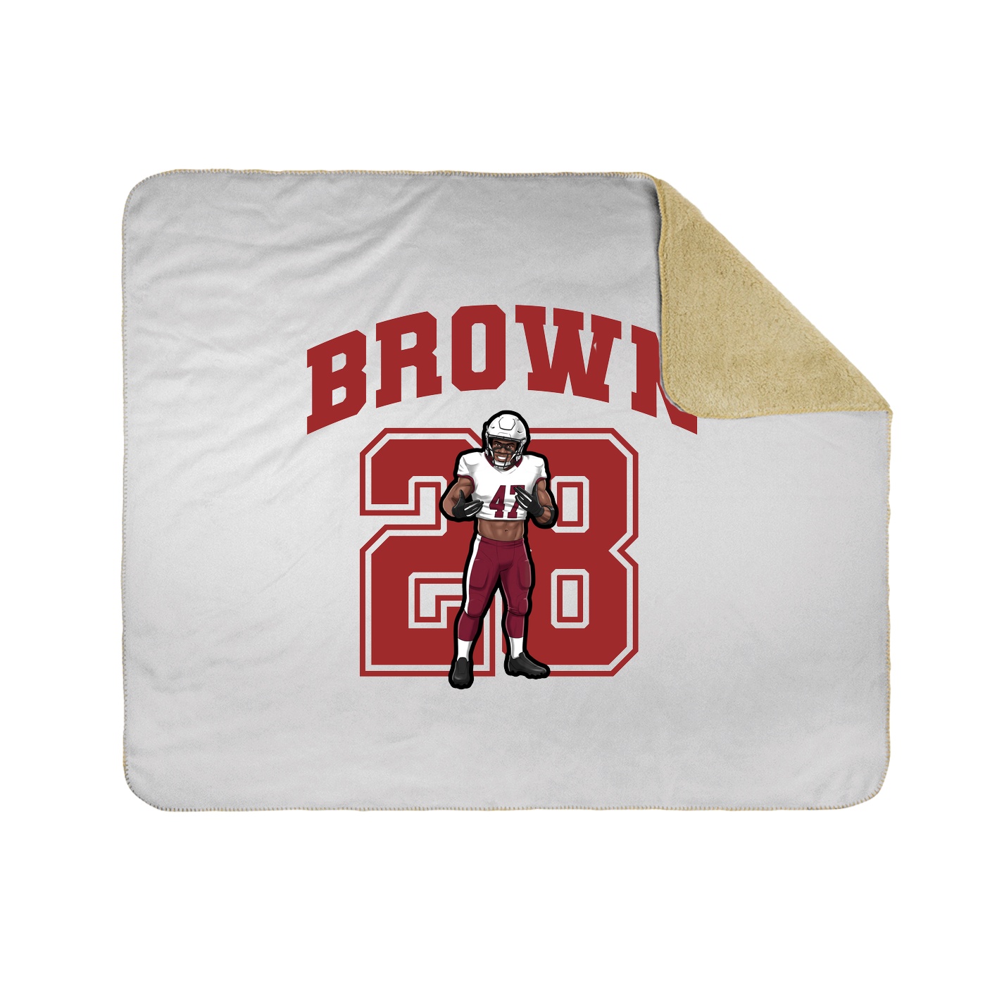 Throw Blanket — Number in White