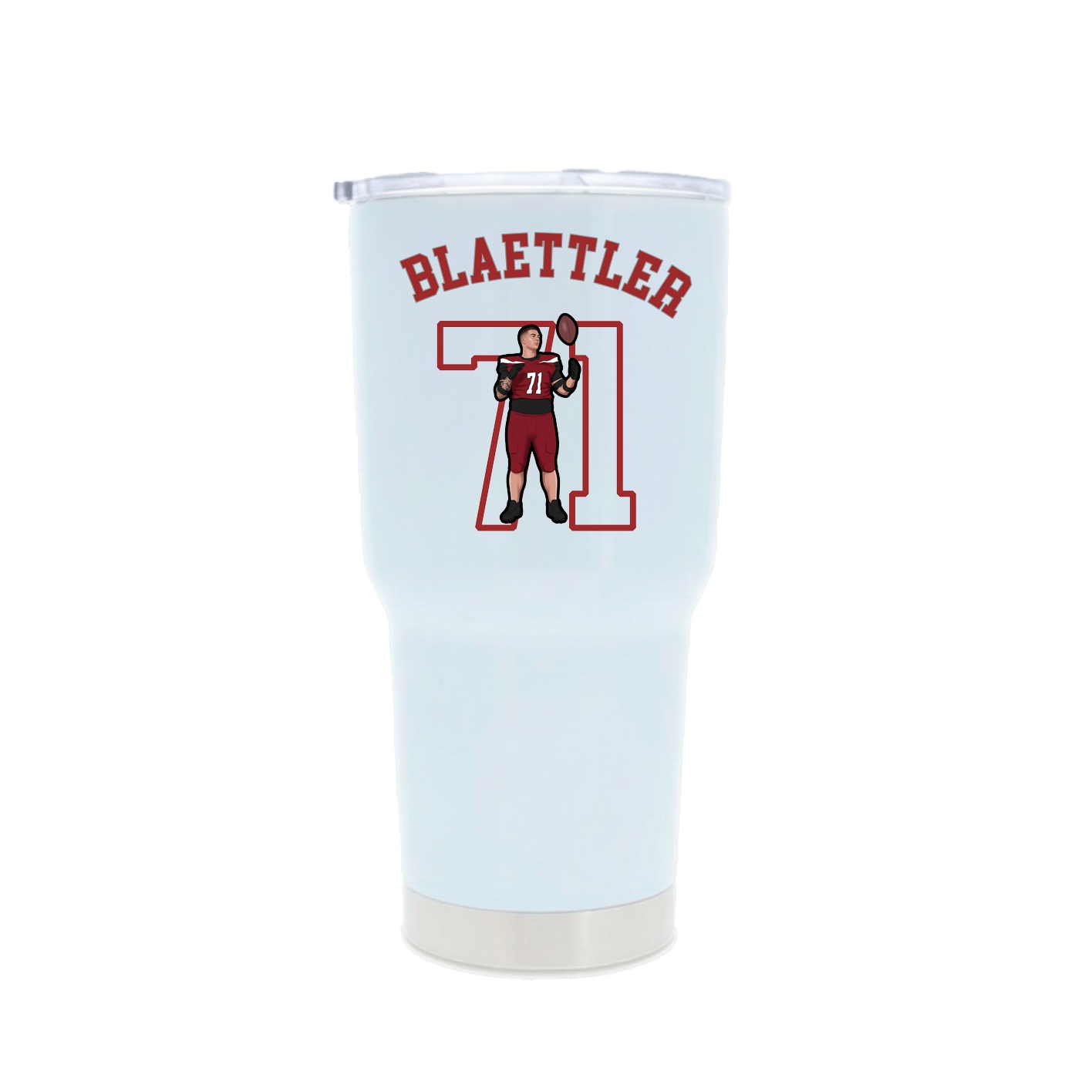 30oz Stainless Steel Tumbler — Shirsey Arch in White