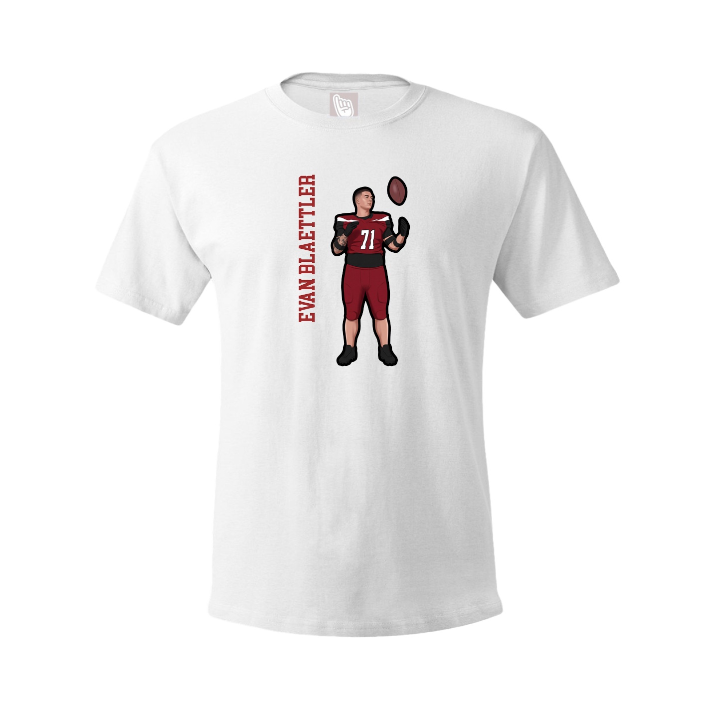 Tee — Name Vertical in White