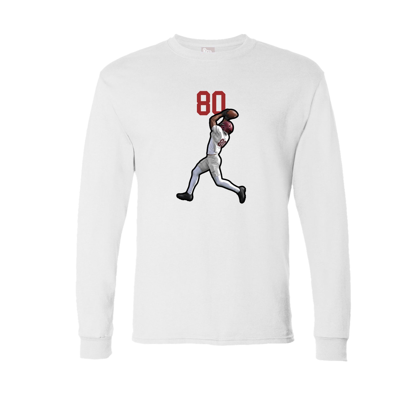 Long Sleeve Tee — Number Top in White