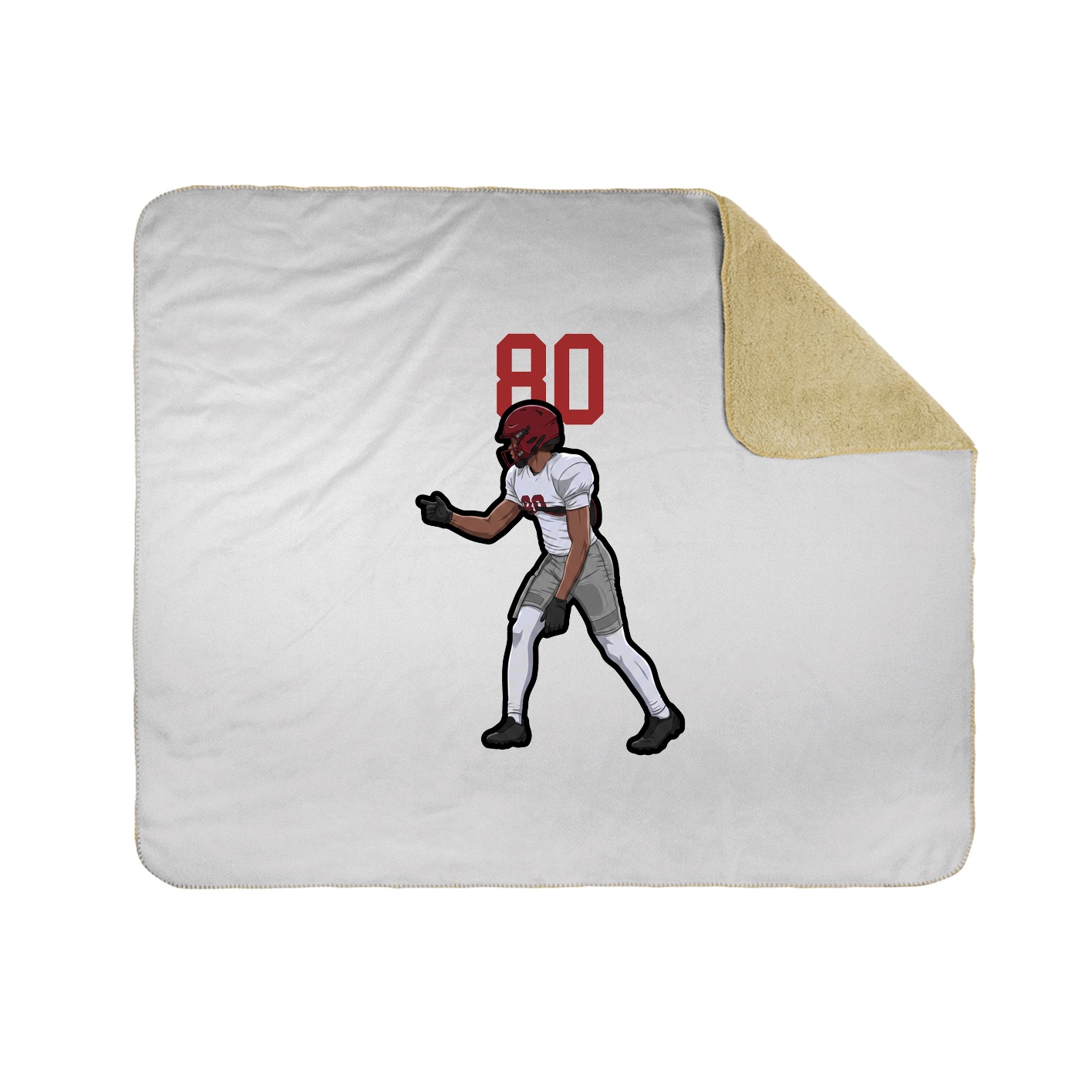 Throw Blanket — Number Top in White