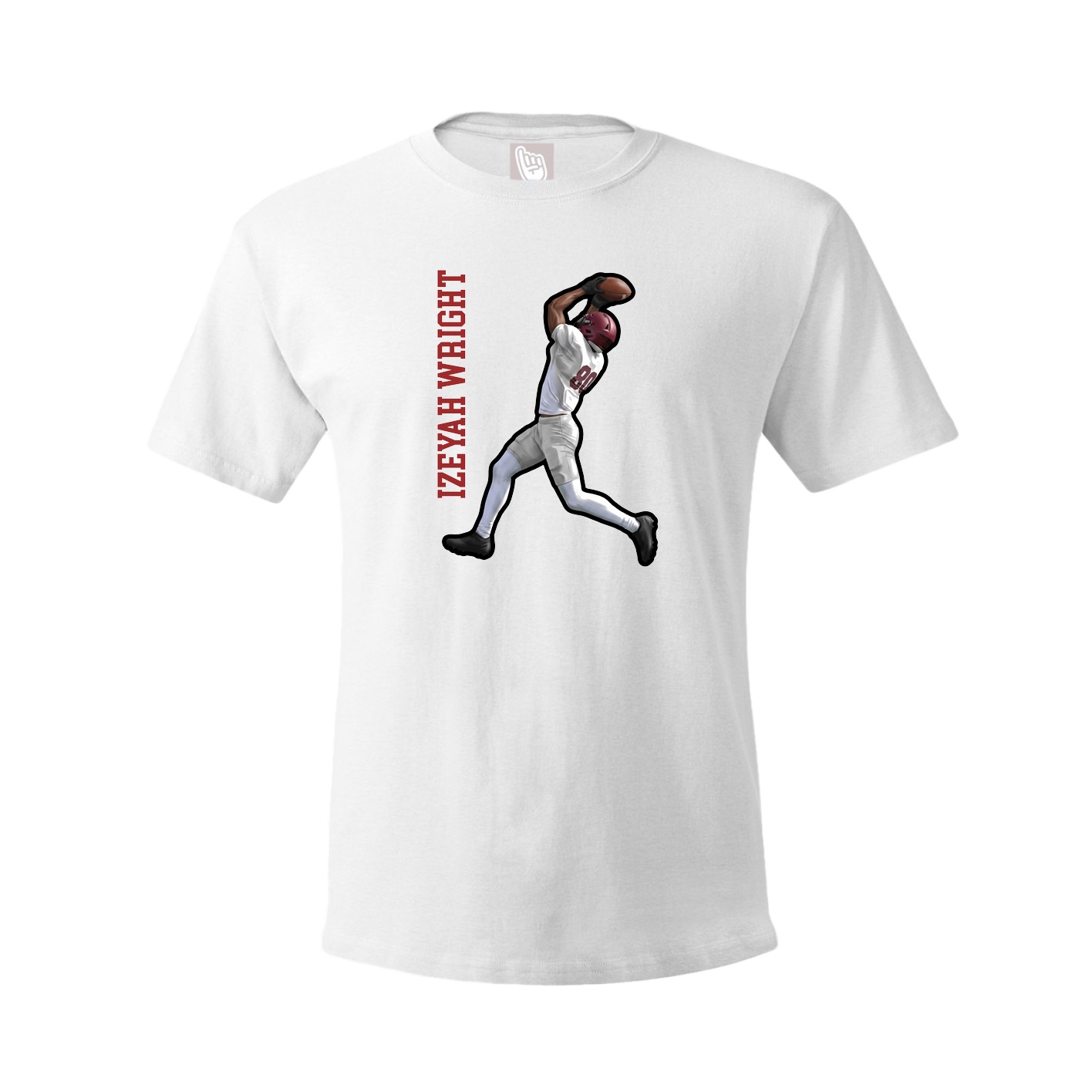 Youth Tee — Name Vertical in White