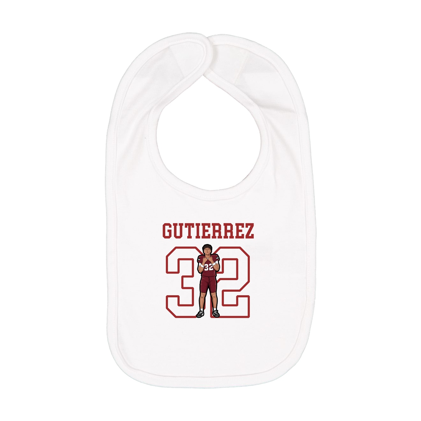 Infant Bib — Shirsey in White