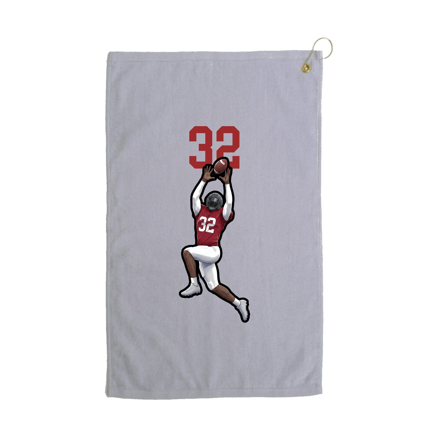 Golf Towel — Number Top in Grey