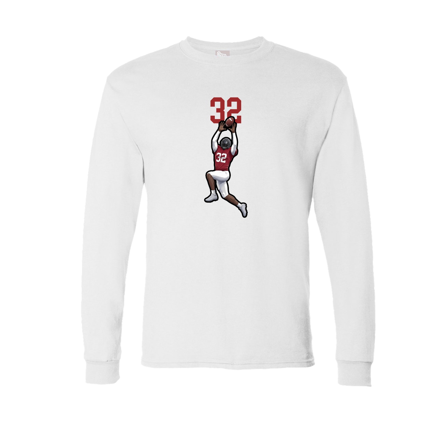Long Sleeve Tee — Number Top in White