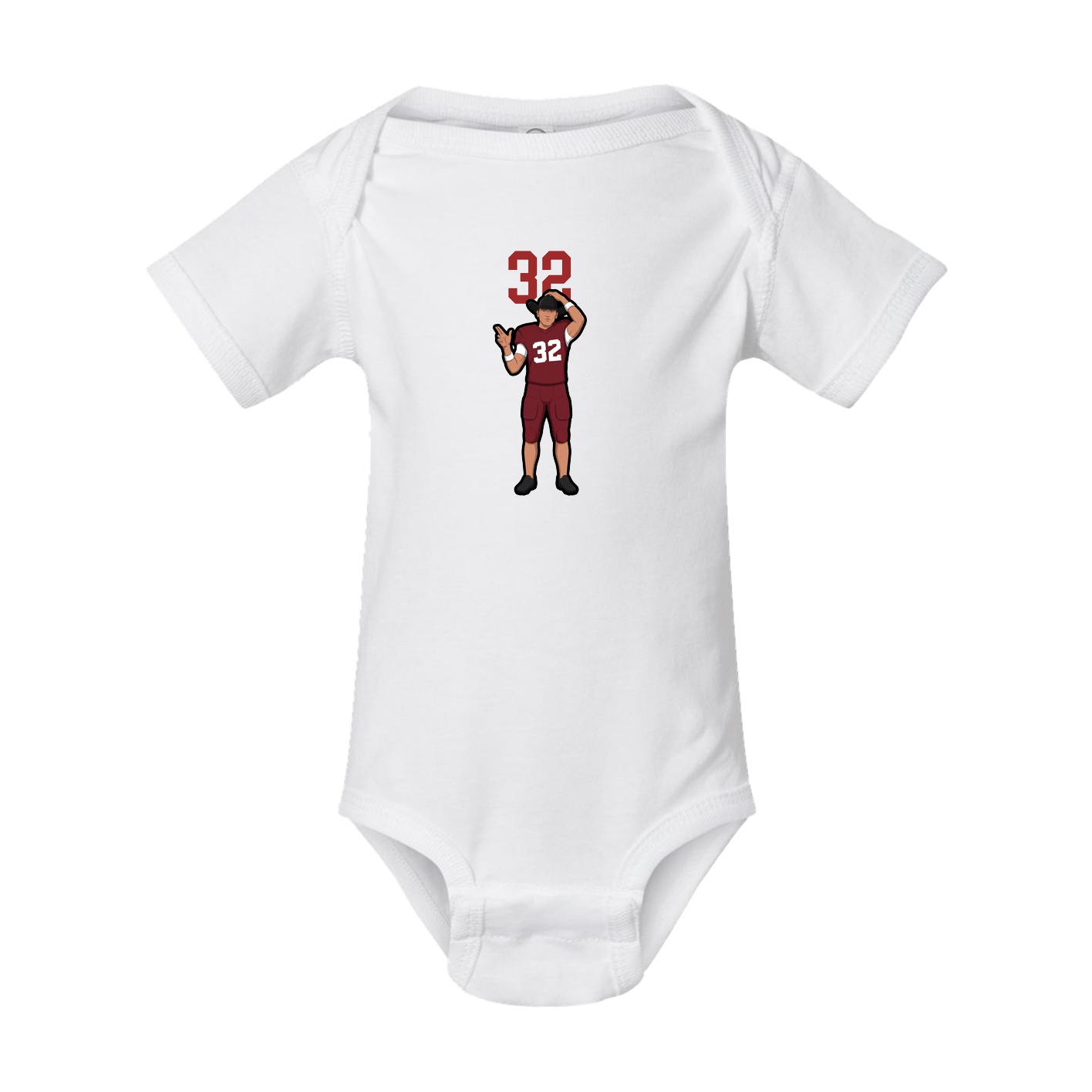 Baby Onesie — Number Top in White