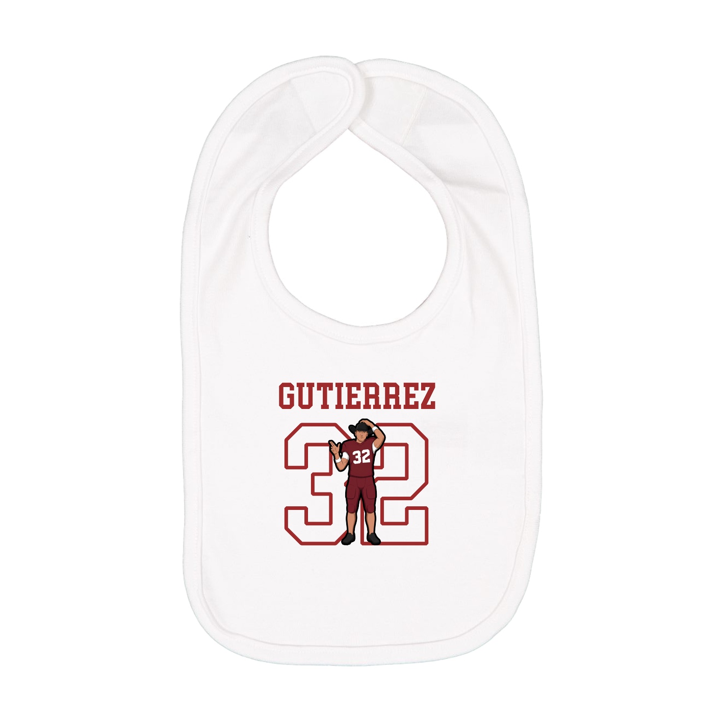 Infant Bib — Shirsey in White