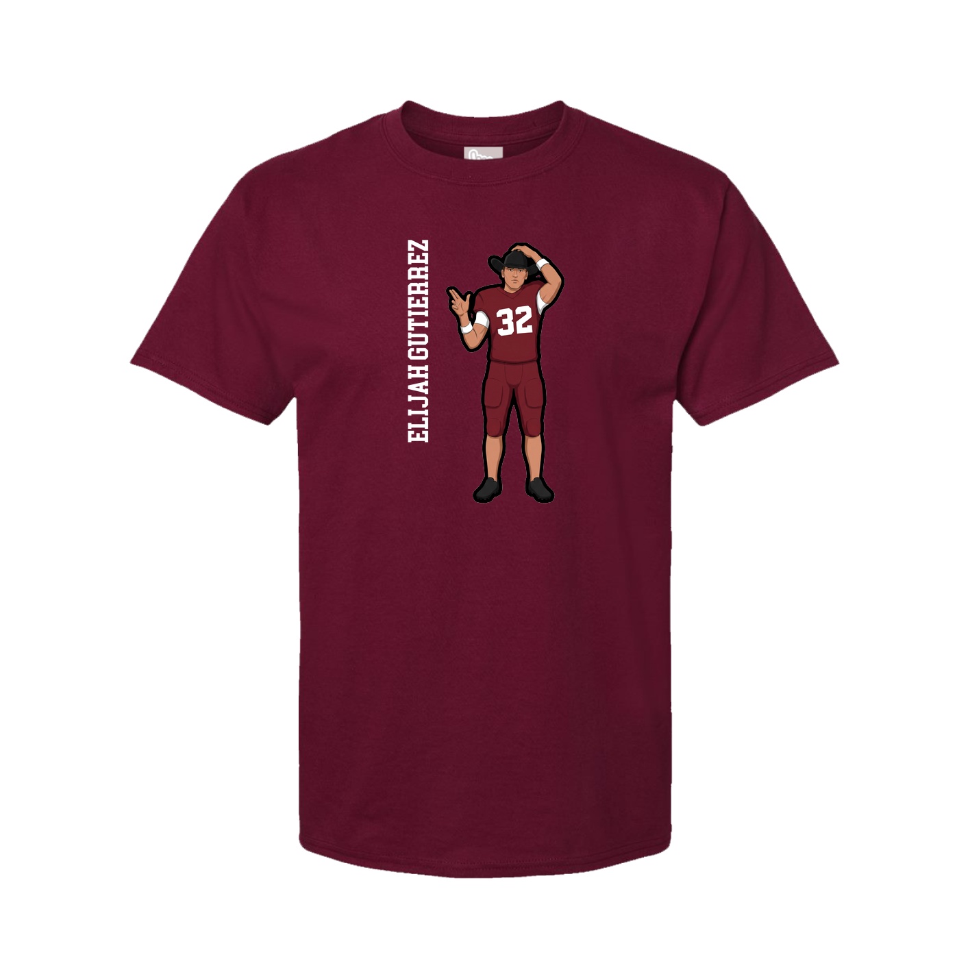 Tee — Name Vertical in Cardinal