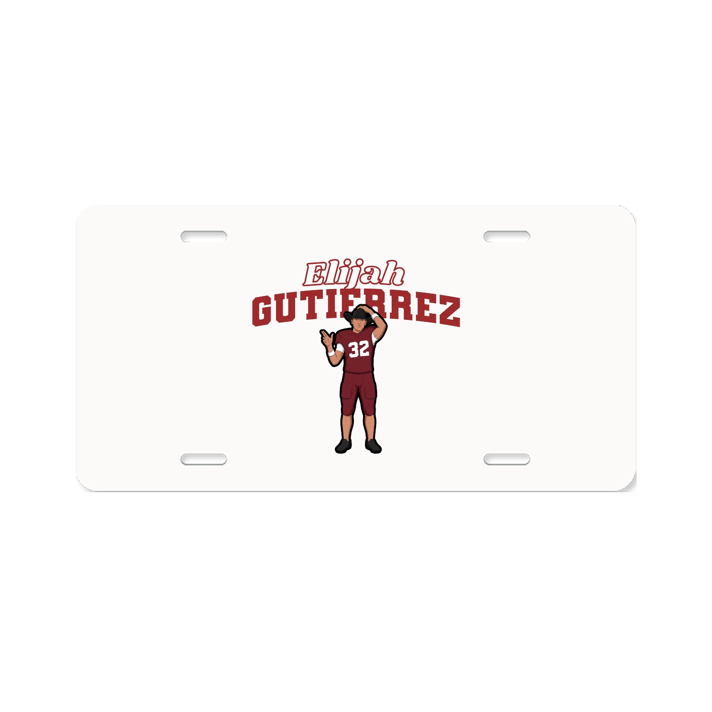 License Plate — Name Arch in Classic