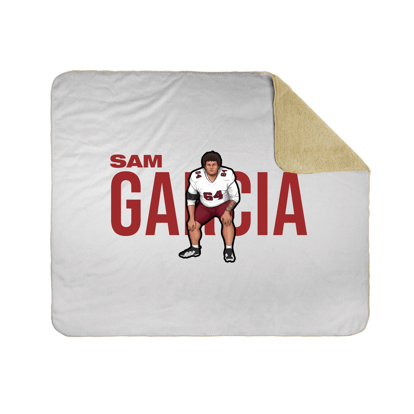 Throw Blanket — Player Name in White
