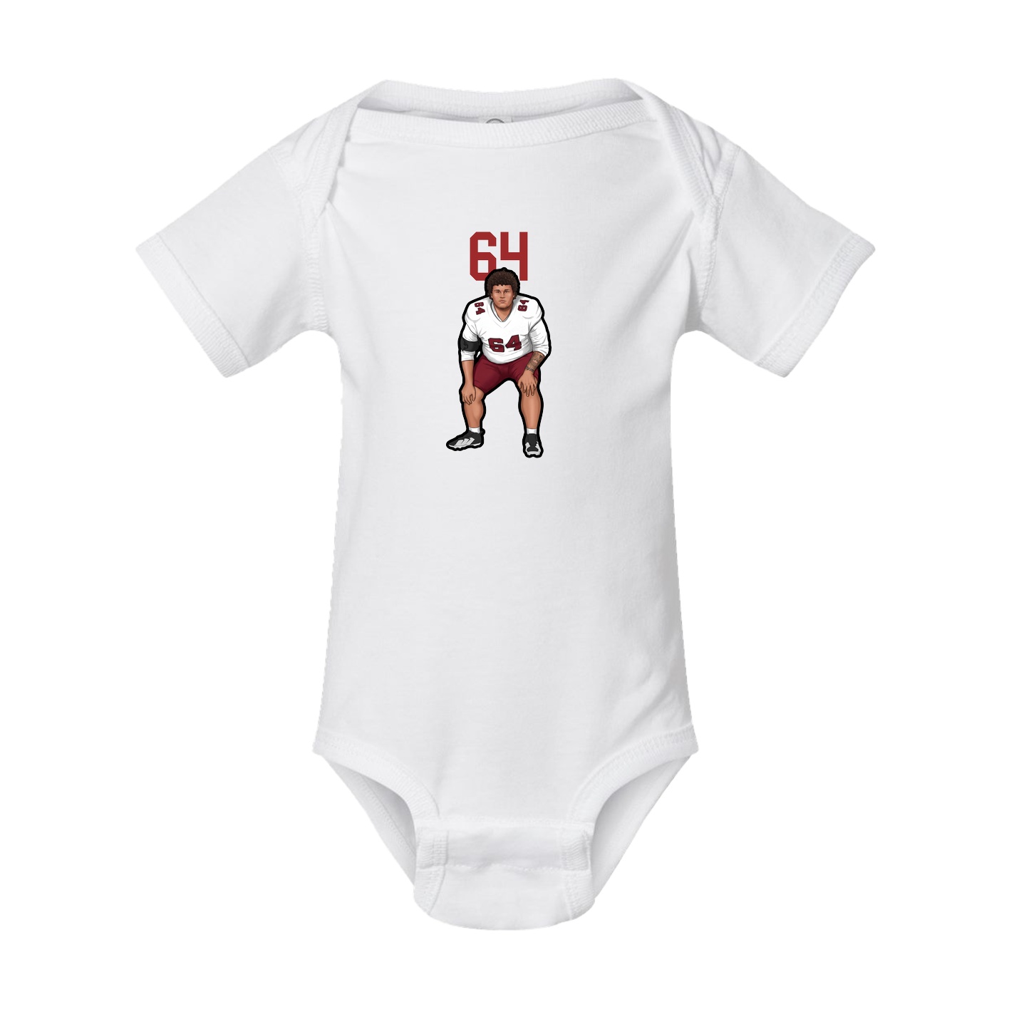Baby Onesie — Number Top in White