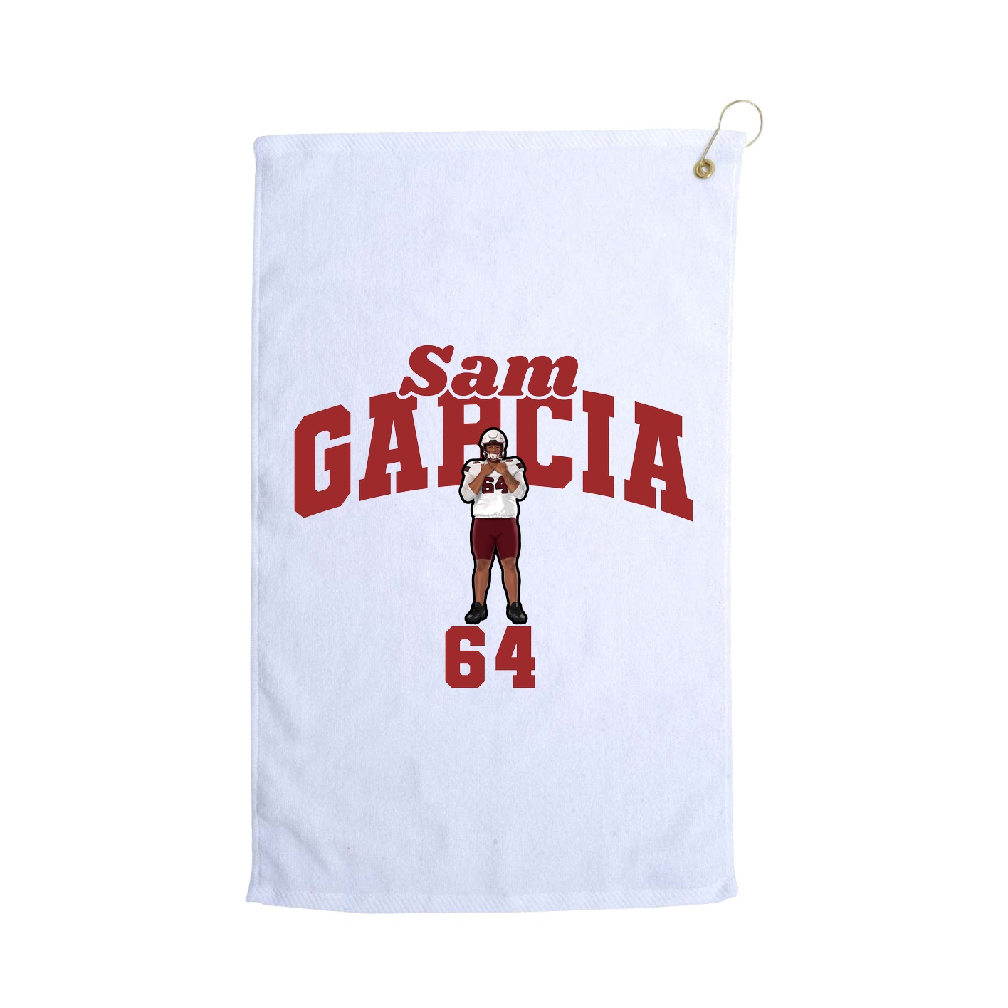 Golf Towel — Signature Arch in White