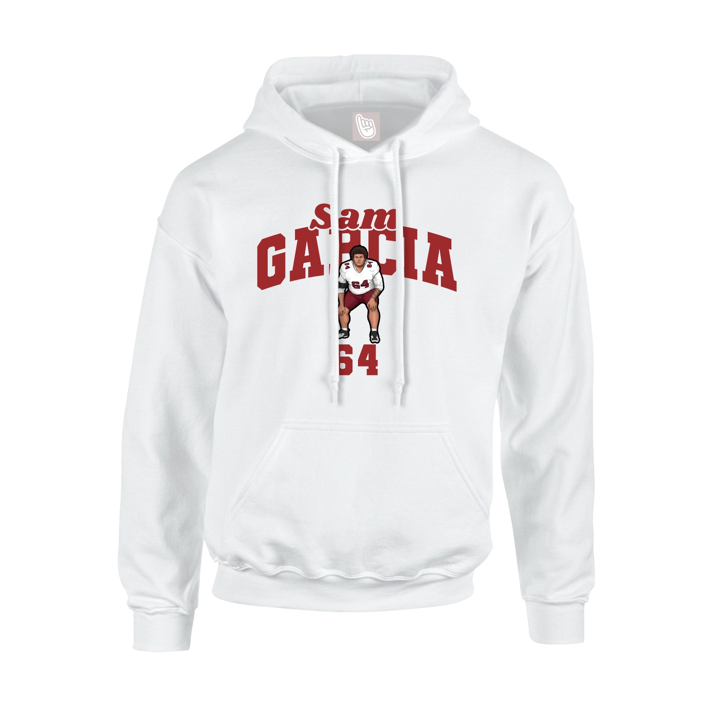 Youth Hoodie — Signature Arch in White