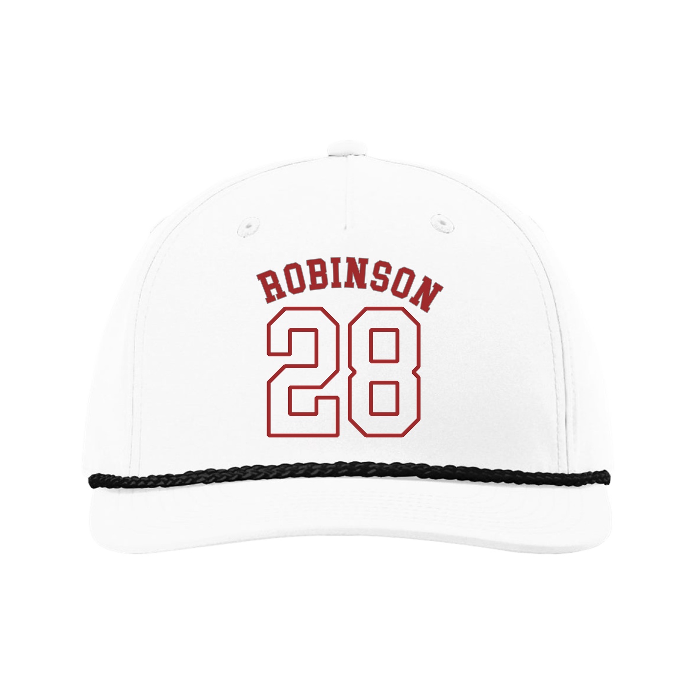 Five-Panel Classic Rope Cap — Shirsey Arch in White