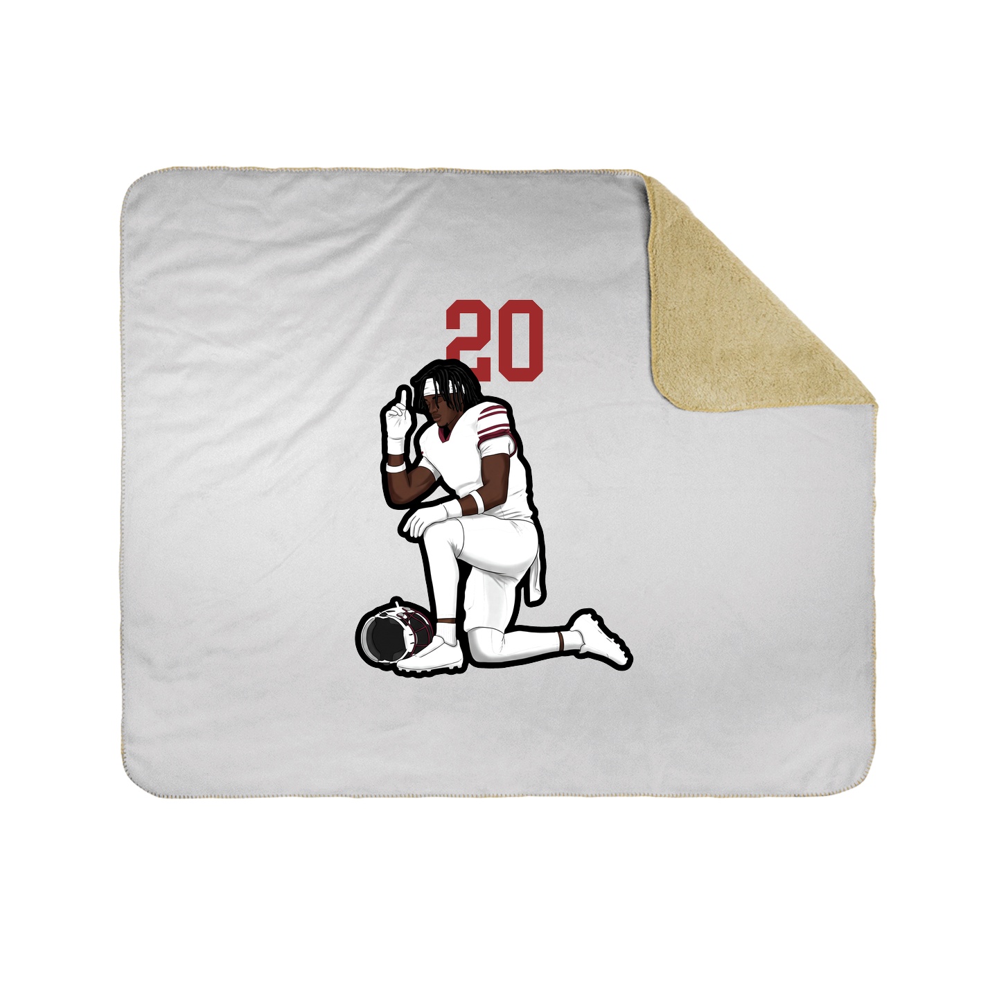 Throw Blanket — Number Top in White