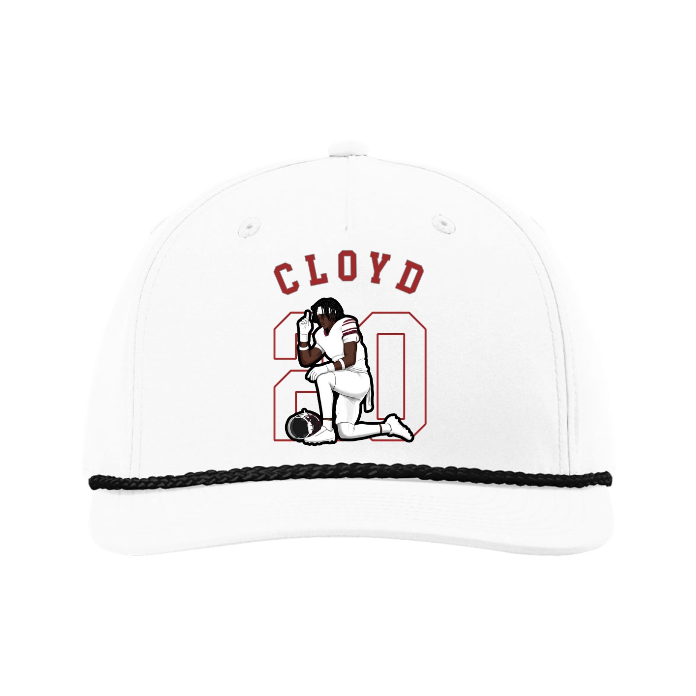 Five-Panel Classic Rope Cap — Shirsey Arch in White