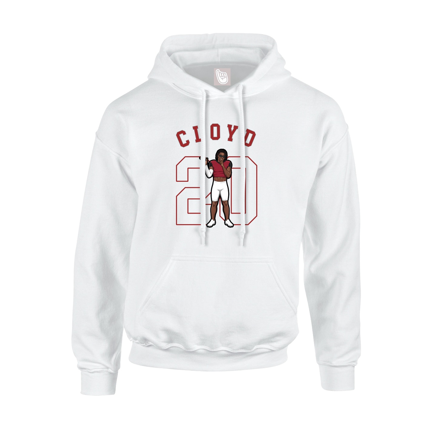 Youth Hoodie — Shirsey Arch in White
