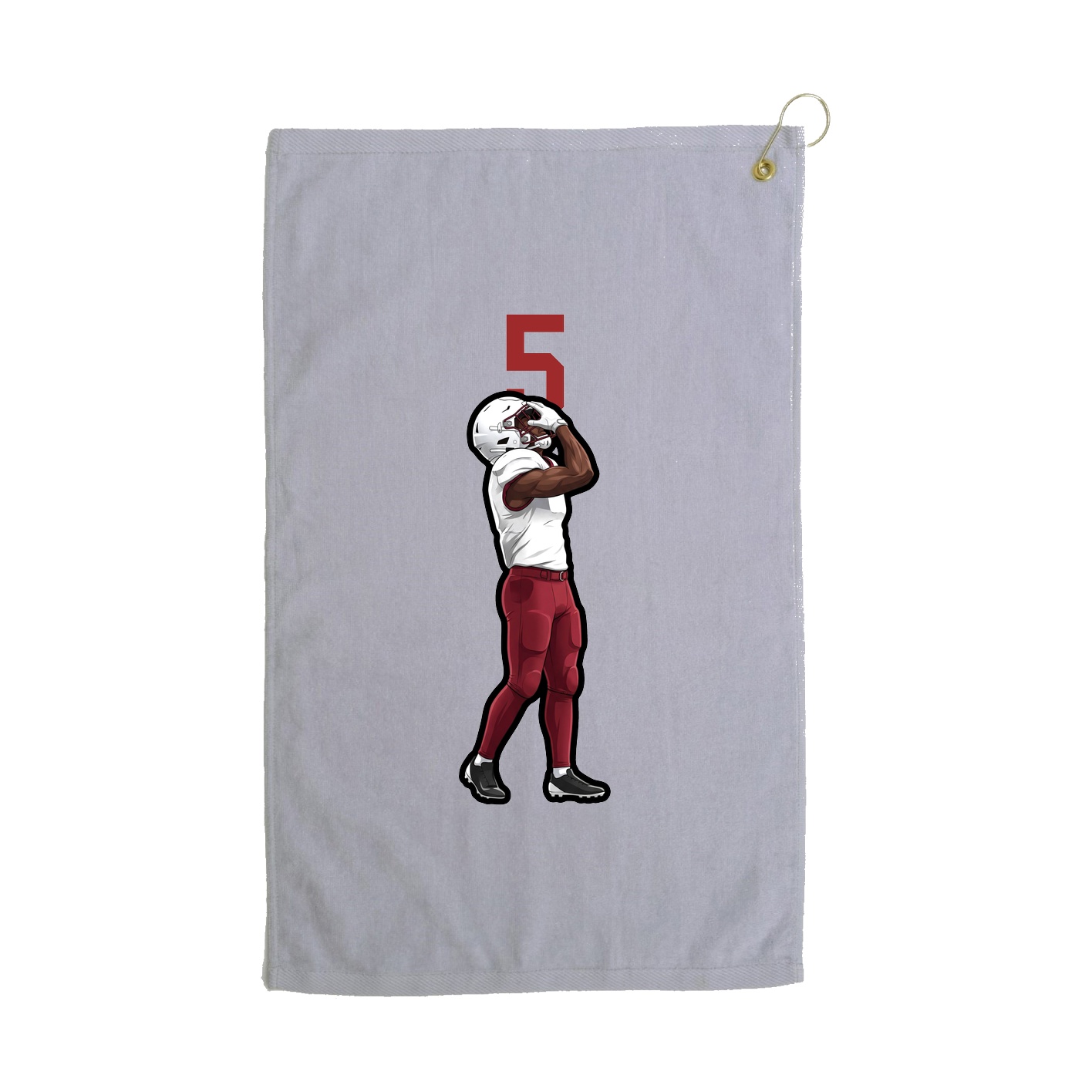 Golf Towel — Number Top in Grey