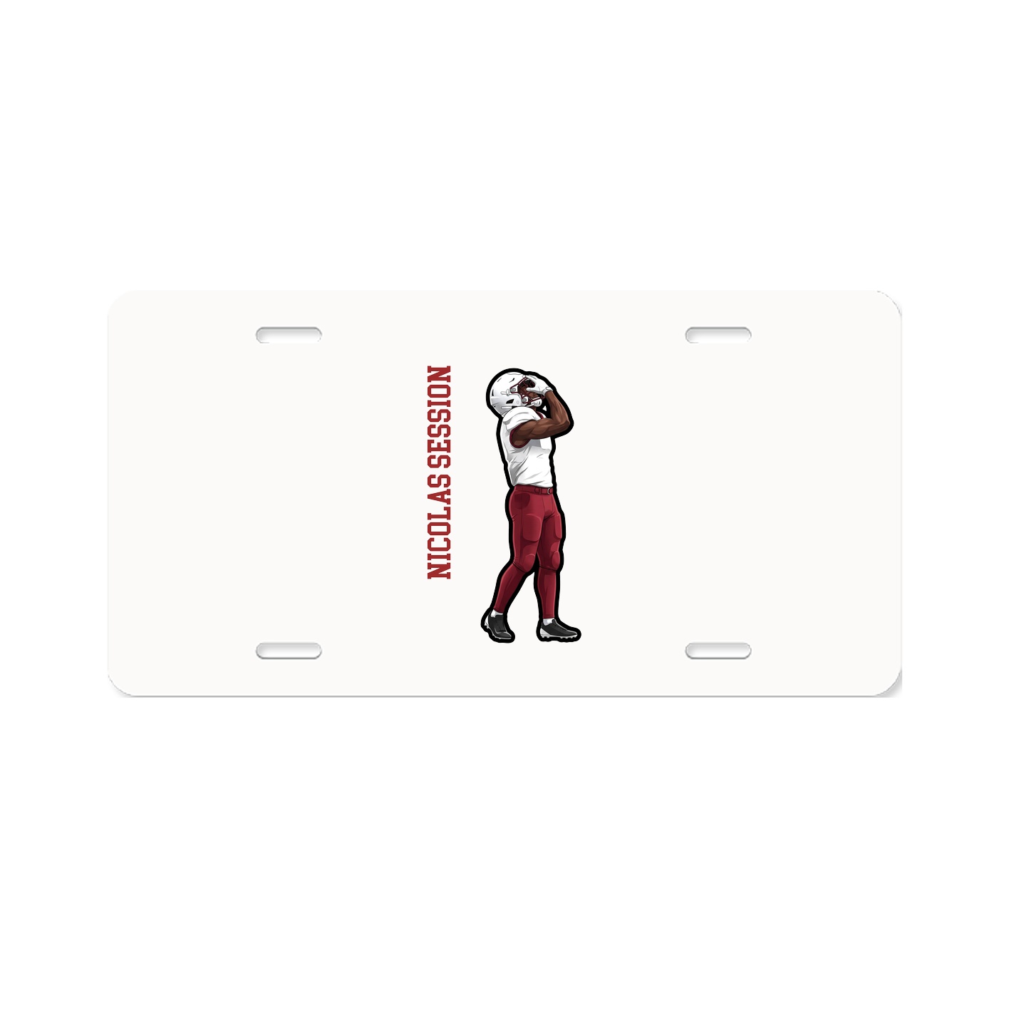 License Plate — Name Vertical in Classic