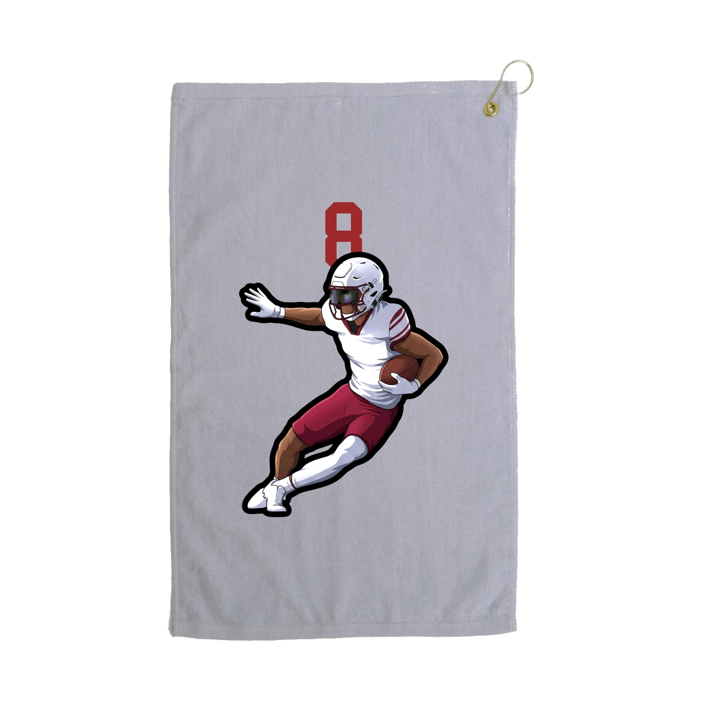 Golf Towel — Number Top in Grey