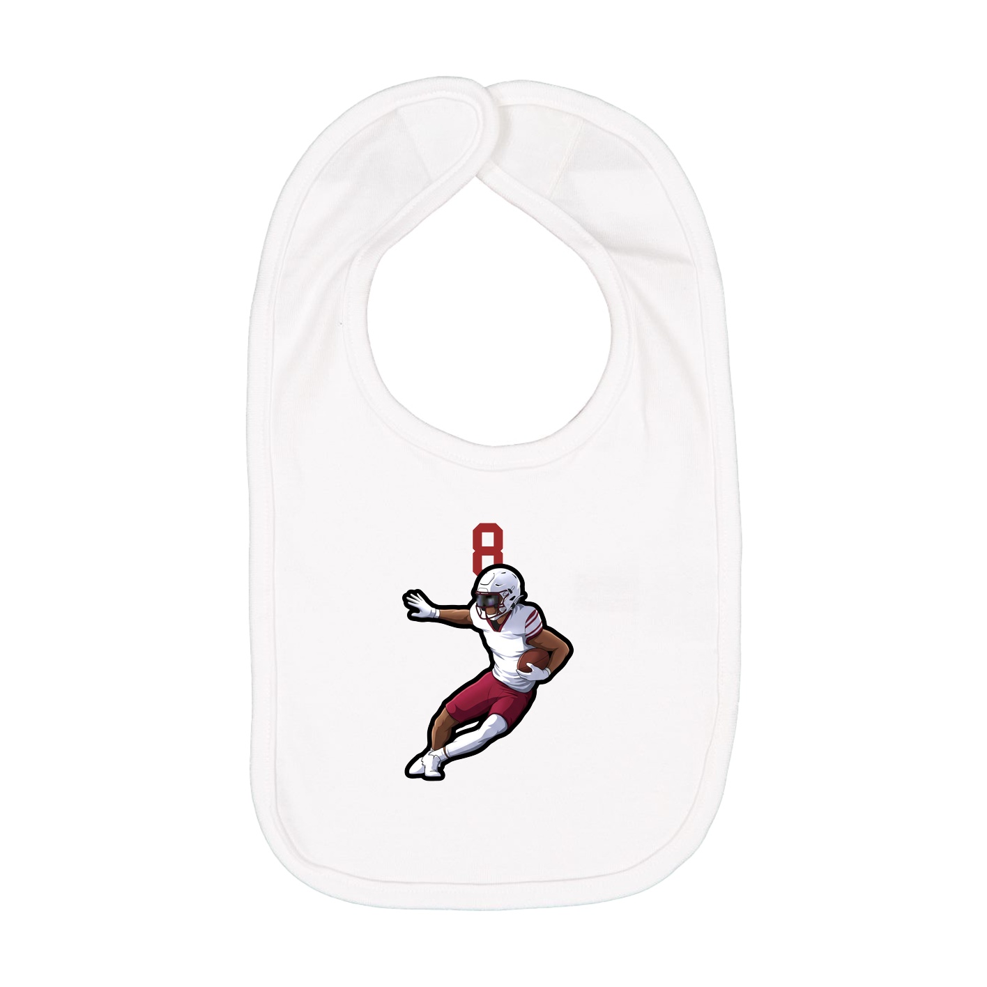 Infant Bib — Number Top in White