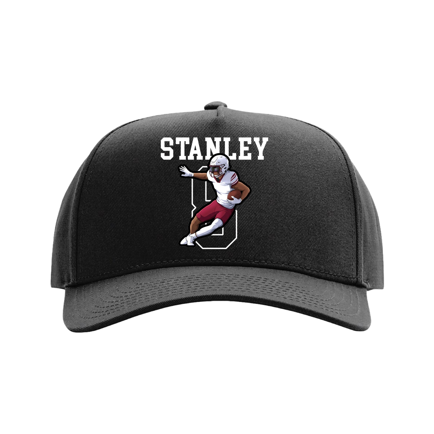 Full Fabric Five-Panel Champ Cap — Shirsey in Black
